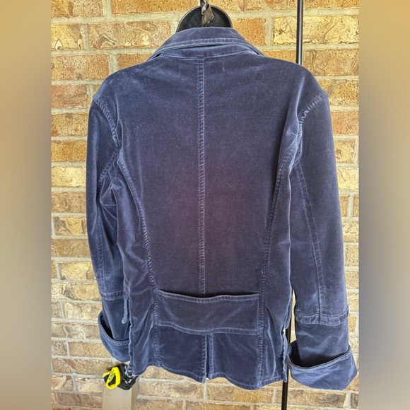 Twill Twenty Two Navy Velvet Blazer Size Large - Picture 5 of 10